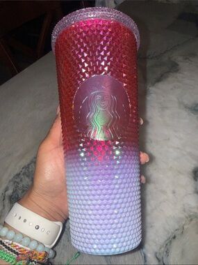 Starbucks Red to Lavender Studded Tumbler (no straw)
